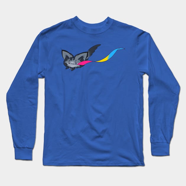 Pansexual kitty Long Sleeve T-Shirt by RainbowRat3